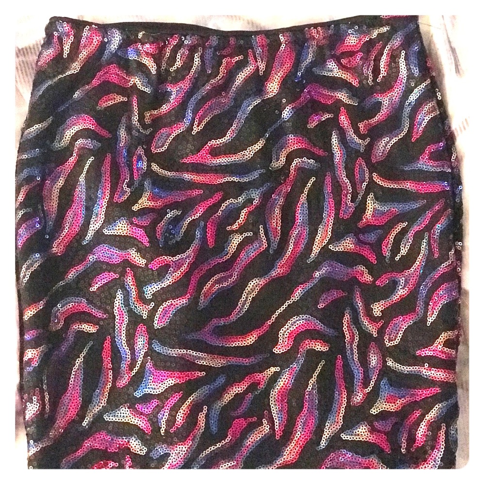 Sequin multi colored skirt